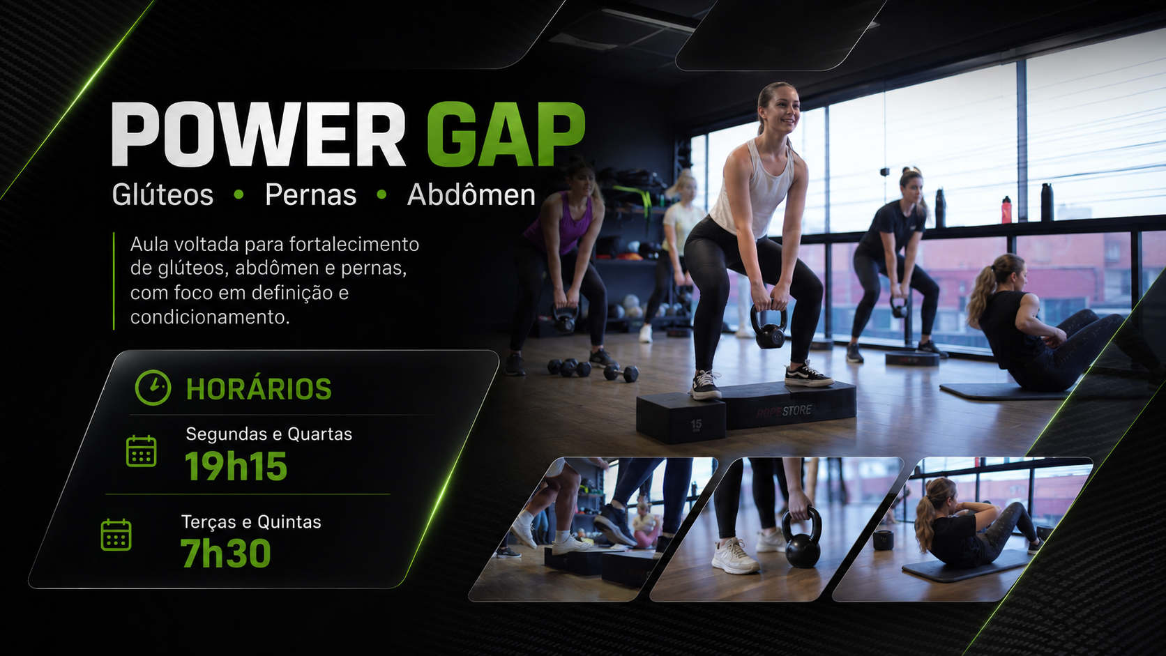 Arte oficial da modalidade Power GAP